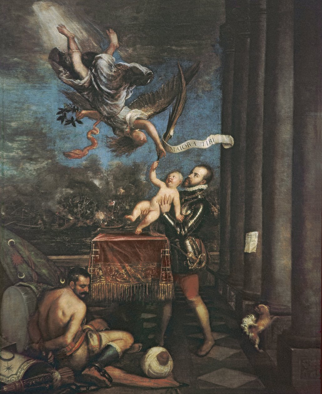 İnebahtı Savaşı Alegori, 1573-1575 by Tiziano Vecelli