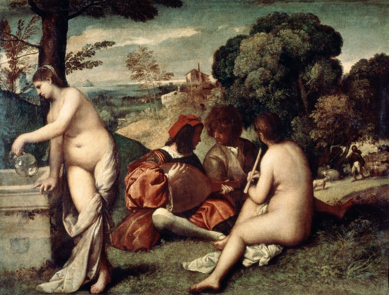 Konser champetre, Pastoral Konser, c1510-1511 by Tiziano Vecelli