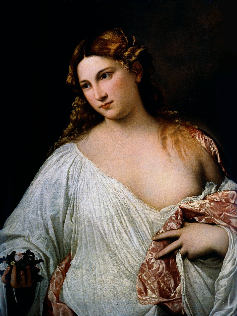 Flora, yaklaşık 1515 by Tiziano Vecelli