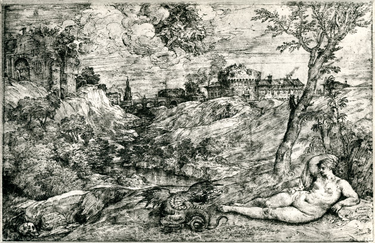 Medor ve Angelica veya Jason ve Medea, c1535-1545, 1937 by Tiziano Vecelli