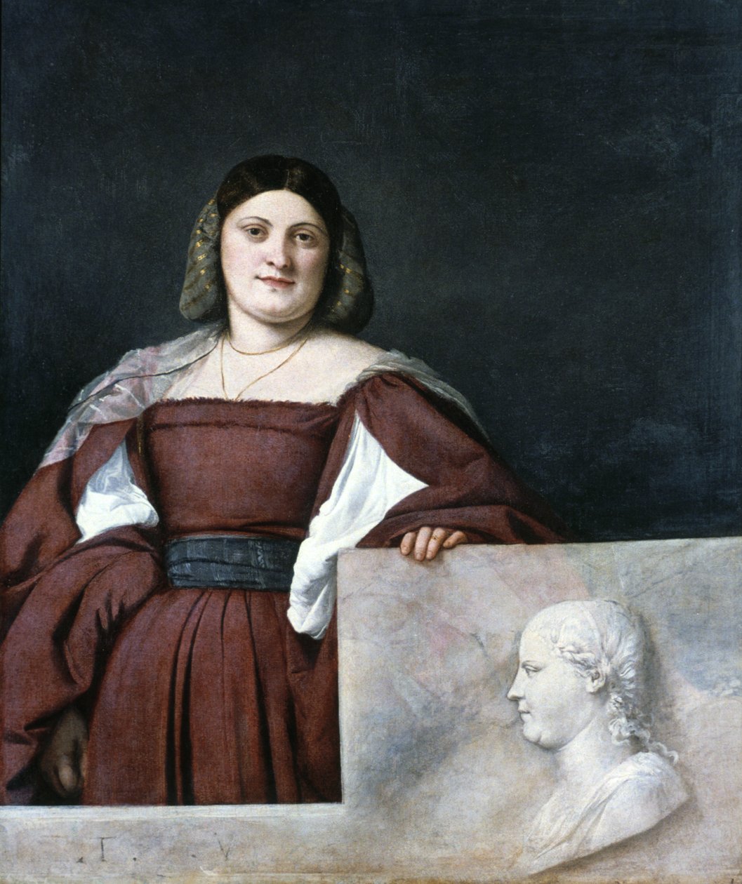 Bir Hanımefendinin Portresi, La Schiavona Dalmaçyalı Kadın, c1510-1512 by Tiziano Vecelli