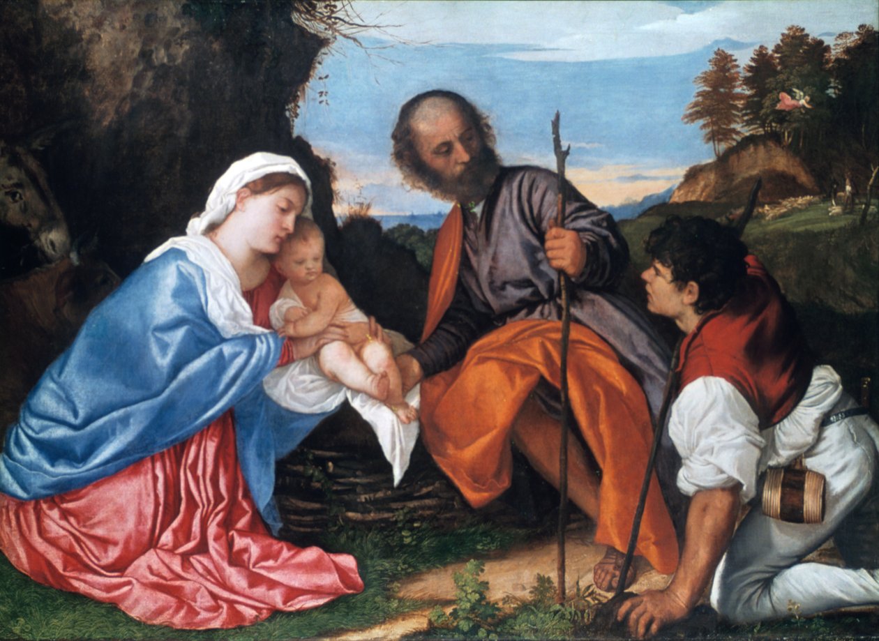 Çobanlı Kutsal Aile, c1510 by Tiziano Vecelli