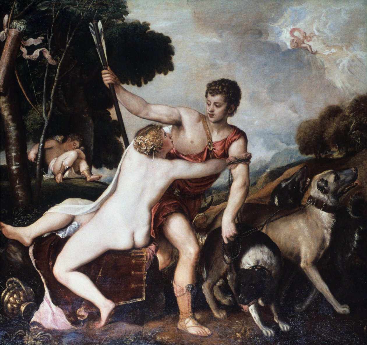 Venüs ve Adonis, 1553 by Tiziano Vecelli