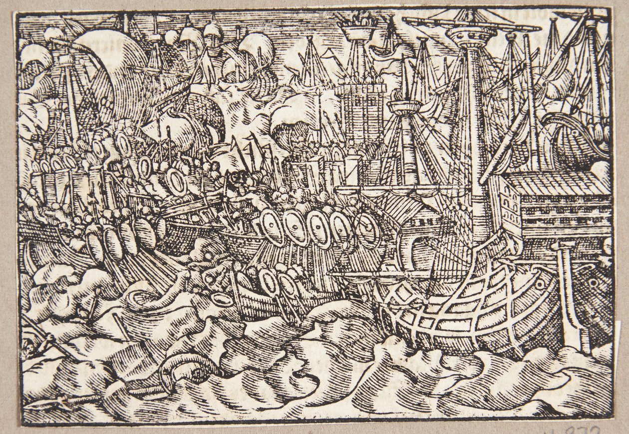 Gaius Duillius, Kartacalılara karşı bir deniz savaşında galip geldi. by Tobias Stimmer
