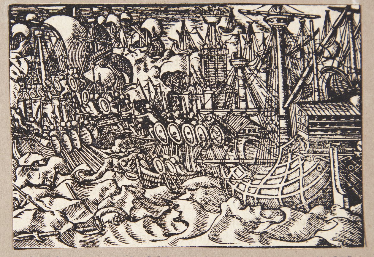 Gaius Duillius, Kartacalılara karşı bir deniz savaşını kazandı by Tobias Stimmer