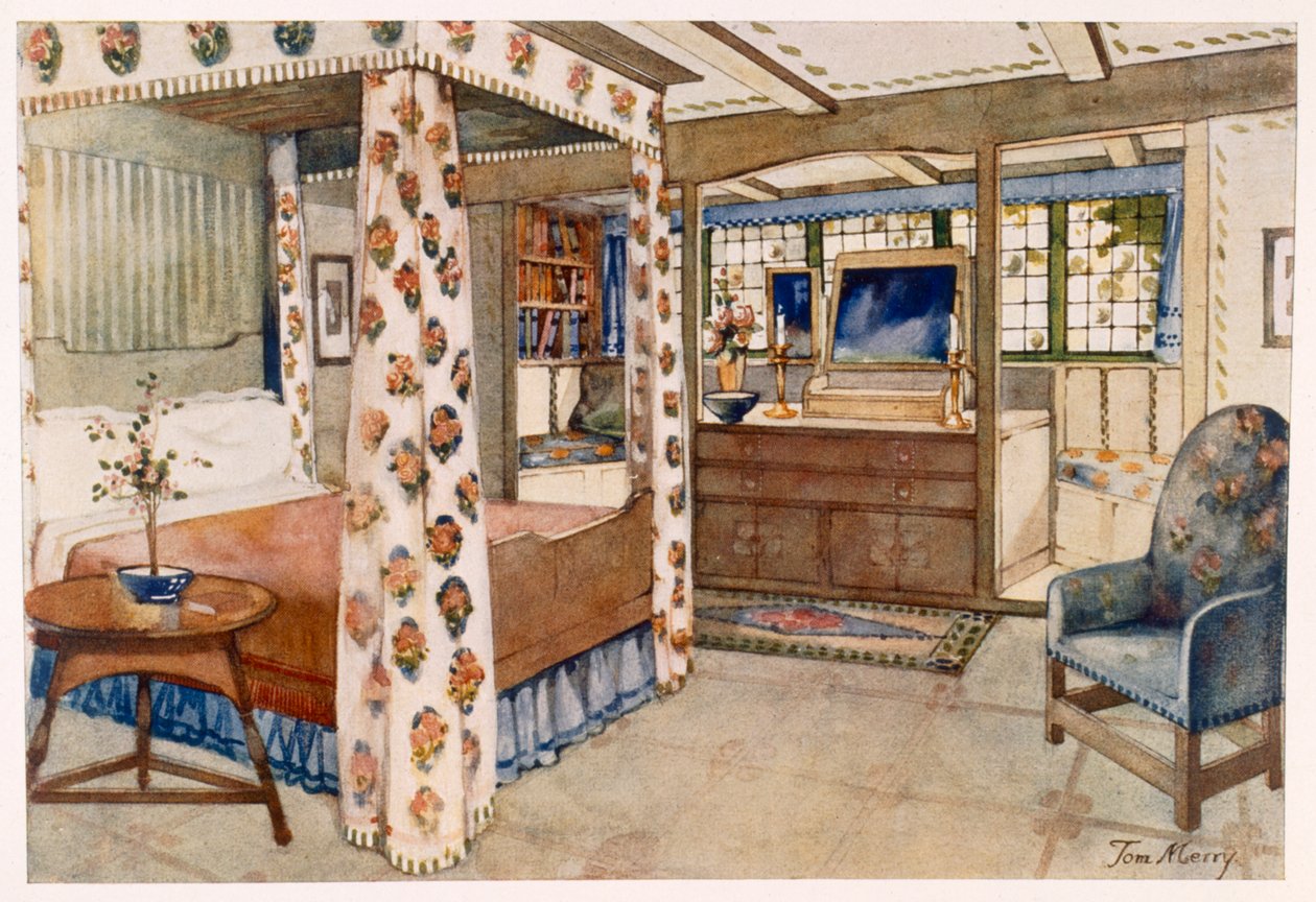 Sanat ve El Sanatları Tarzında bir kır evi için yatak odası by Tom Merry