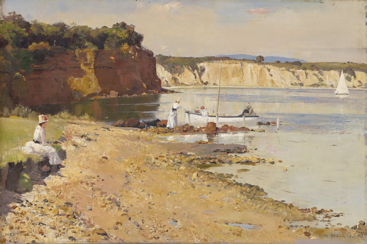 Uyuyan deniz, Mentone by Tom Roberts