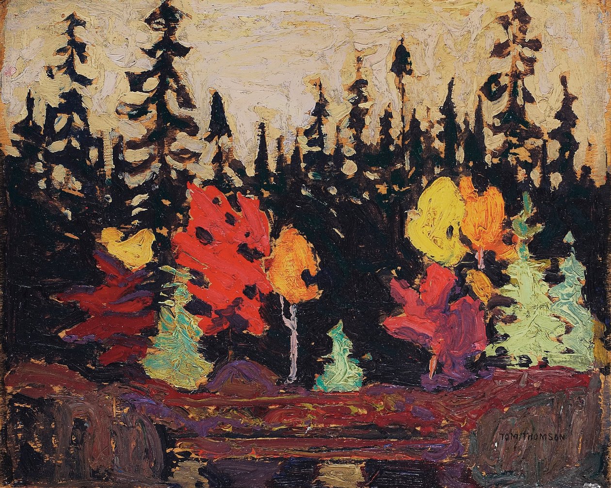 Kara Ladin ve Akçaağaç by Tom Thomson
