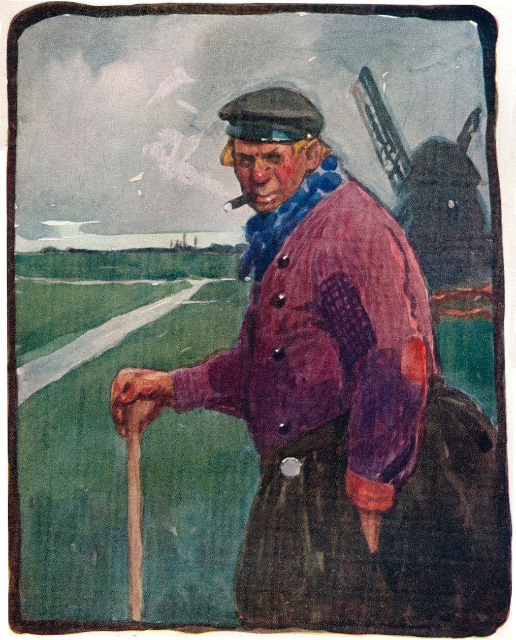 Bir Volendamer, c19. yüzyıl 1914-1915 by Tom Browne