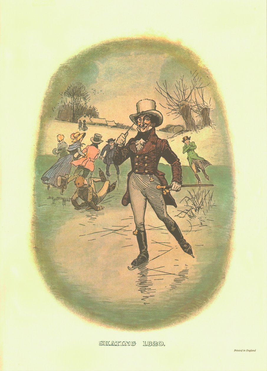 Buz pateni, 1820, c1910. by Tom Browne