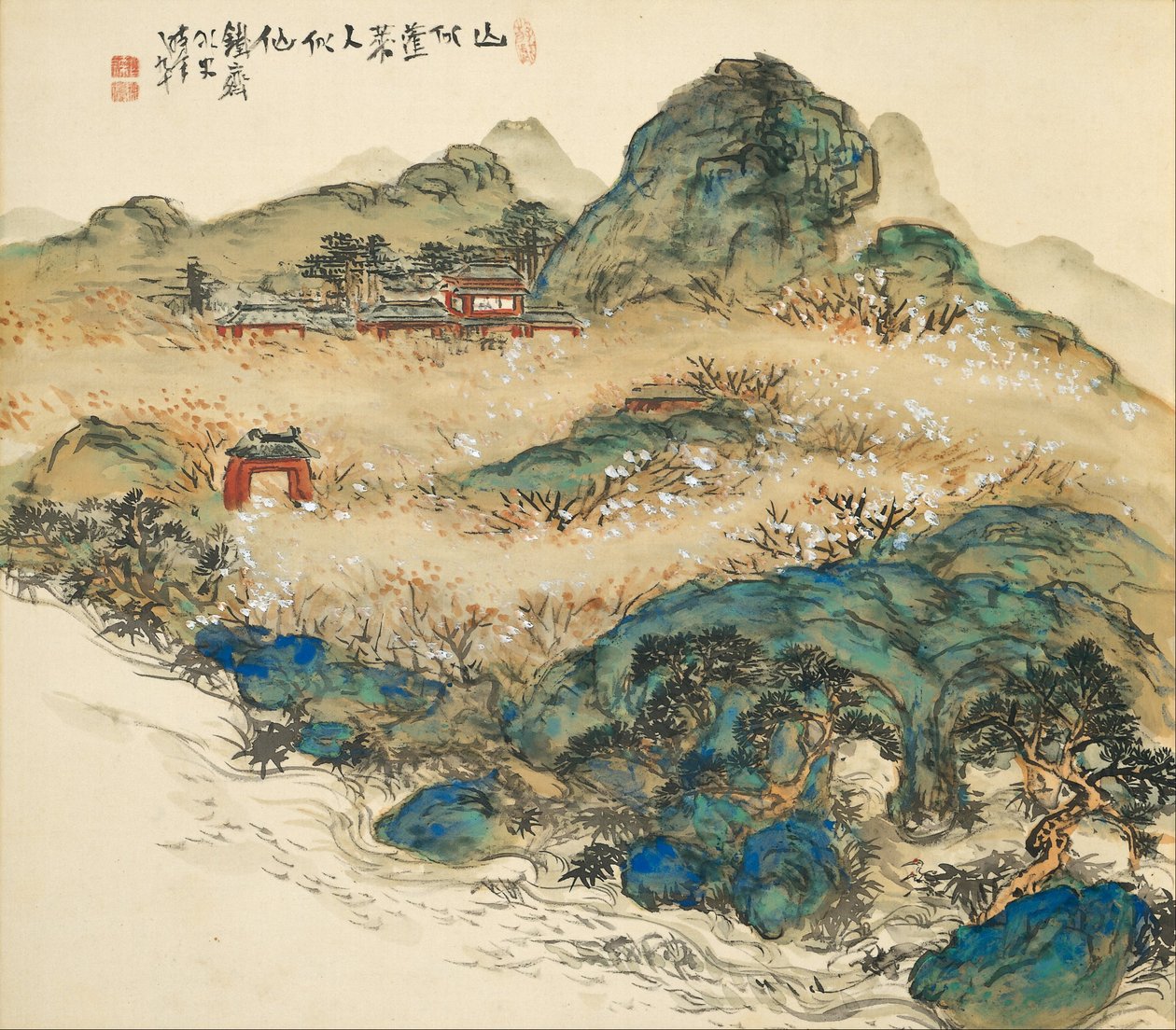 Penglai Dağı (Ölümsüzler Dağı) by Tomioka Tessai