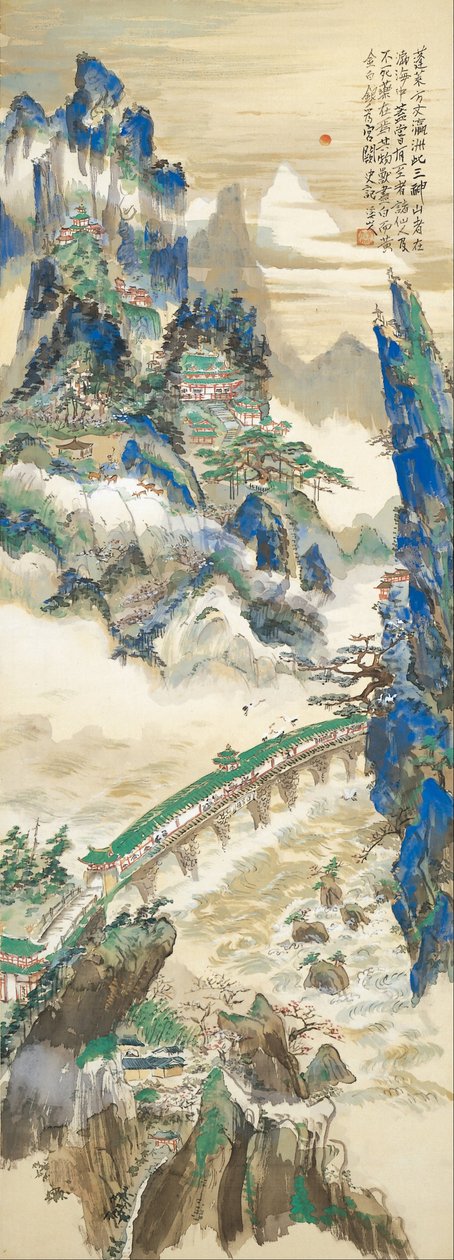 Penglai Dağı (Ölümsüzler Dağı) by Tomita Keisen