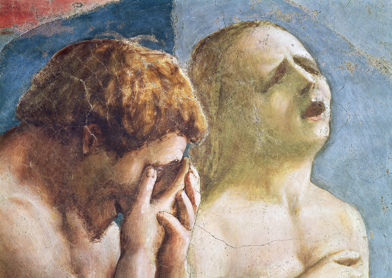 Cennetten Sürülmüş Adem ve Havva, c.1427 (detay) (ayrıca bkz. 30029, 200134, 200135) by Tommaso Masaccio