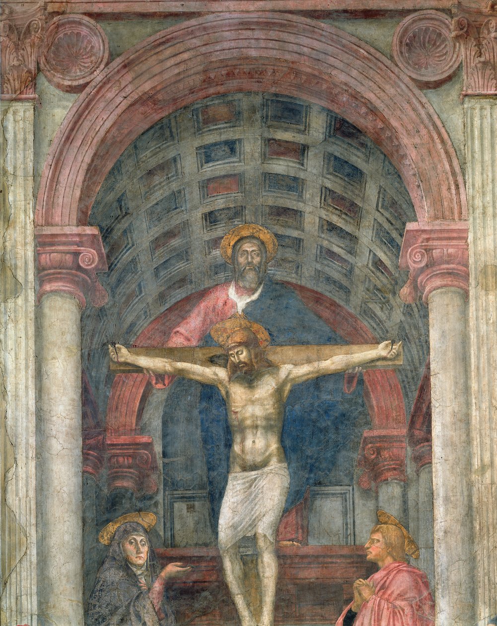 Trinity, 1427-28 (detay) by Tommaso Masaccio