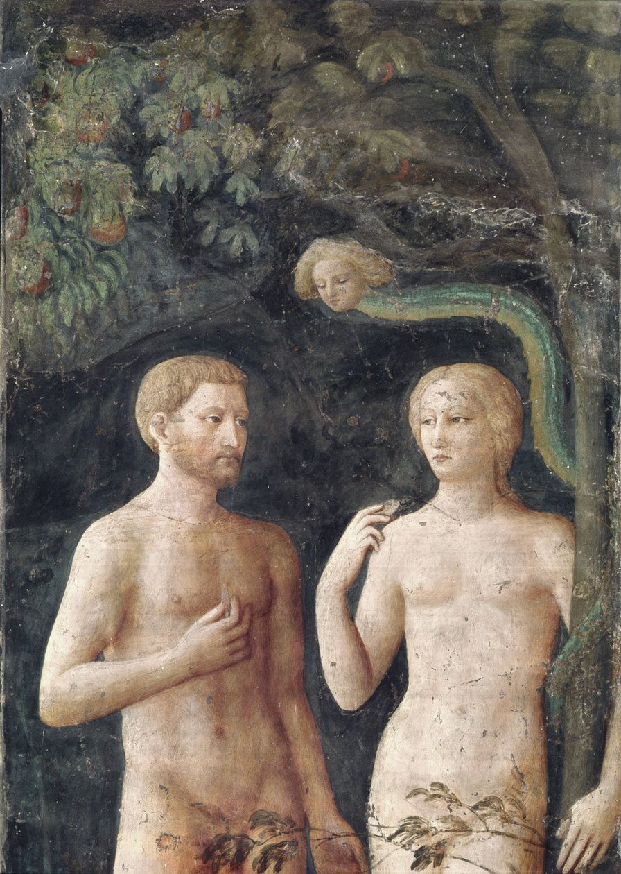 Adem ve Havva'nın Ayartılmasından Detay, c.1423-25, 430556 fresk detayı by Tommaso Masolino da Panicale