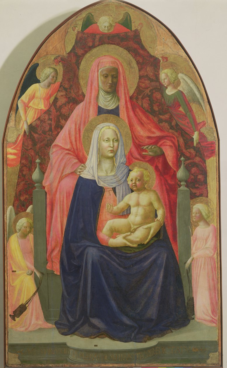 Aziz Anne ile Bakire ve Çocuk, 1424 (panelde tempera) by Tommaso Masaccio