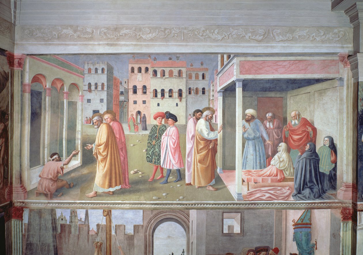 St. Peter bir sakatı iyileştiriyor ve Tabitha
