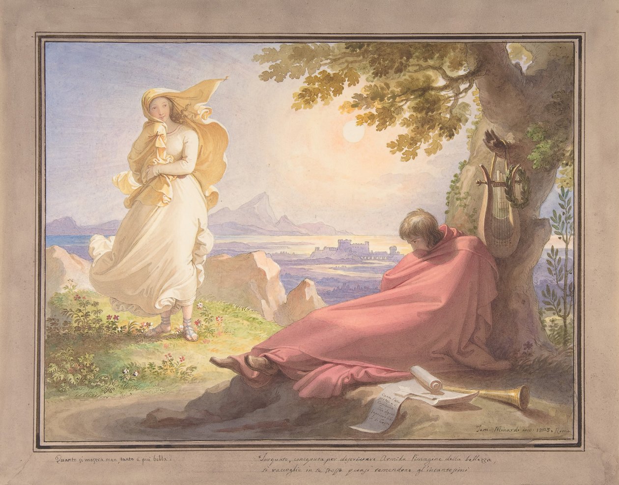 Tasso Düşünen Güzel, 1823. by Tommaso Minardi