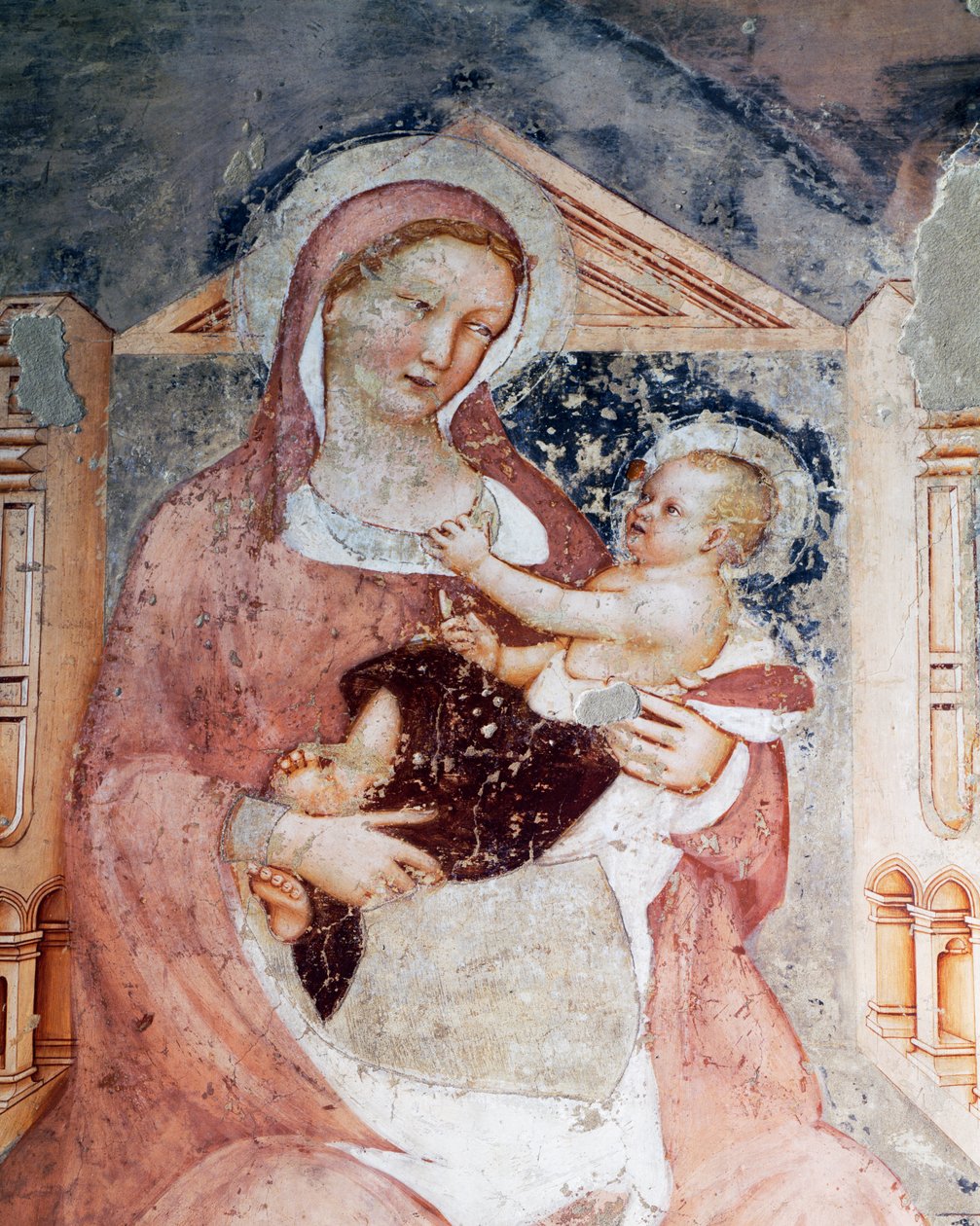 Madonna ve Çocuk, St Ursula Hikayeleri döngüsünden detay by Tommaso da Modena