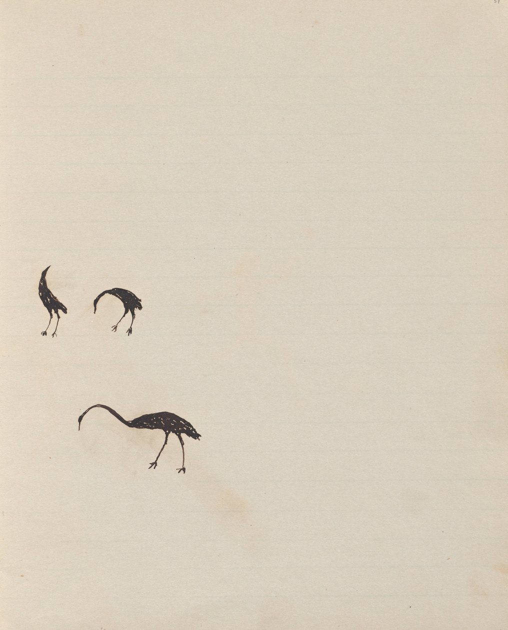 Kwat Kwat insanları - (Kuşlar) Esas olarak Aborijinlerin ve Beyazların faaliyetlerini anlatan Sketchbook by Tommy McRae