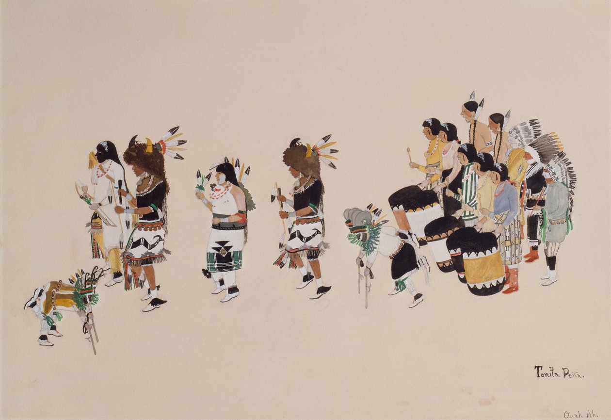 Buffalo Dance Chorus, c.1930-39 (gemide tempo) by Tonita Peña