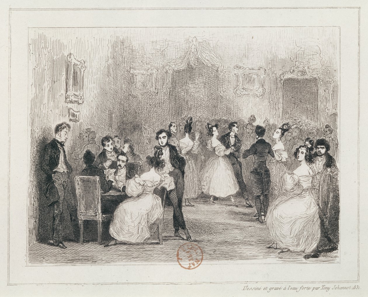 Sanatçıların Gecesi, 1831 by Tony Johannot