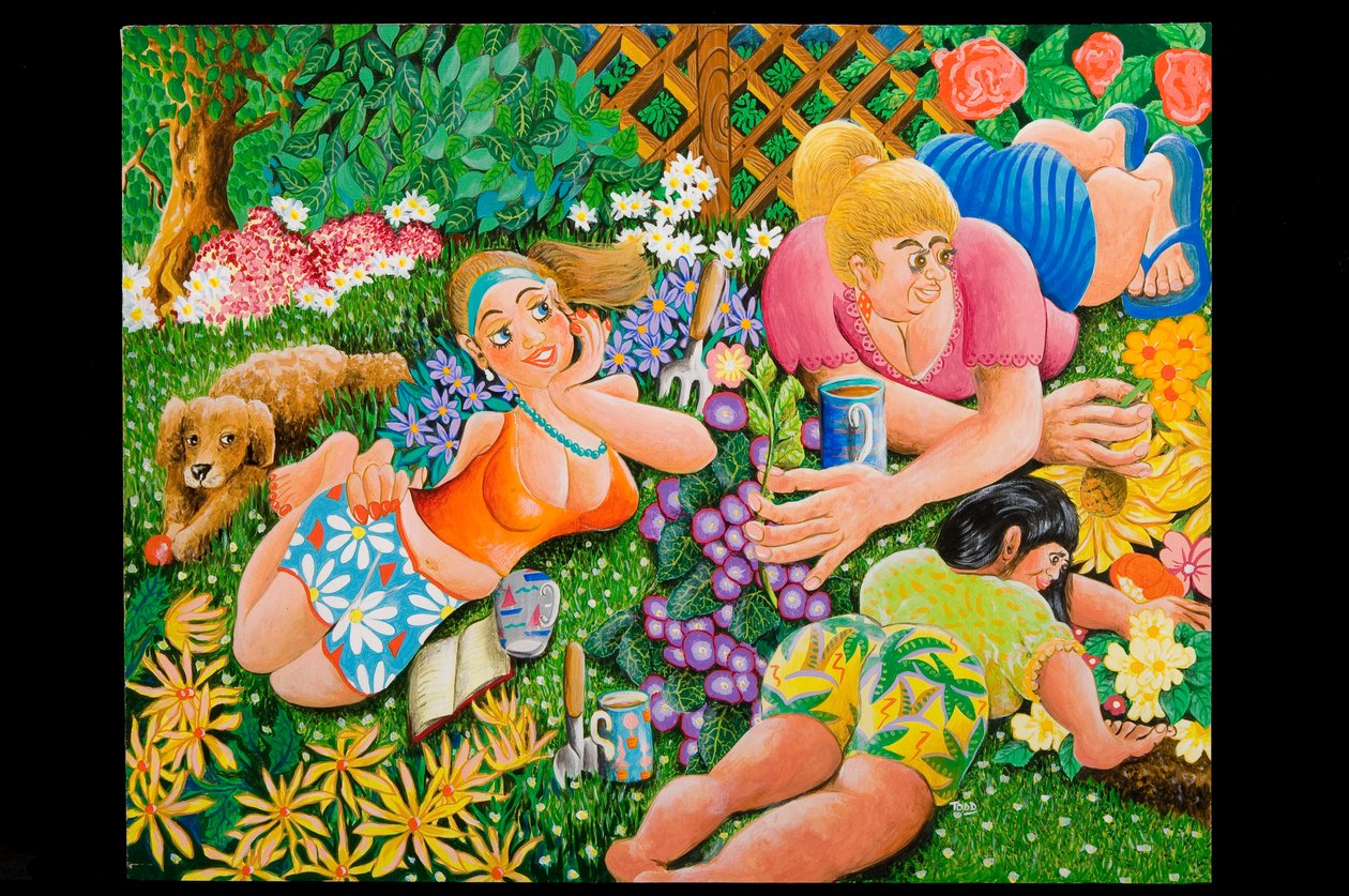 Lady Gardener, 2010 (gemide akrilik) by Tony Todd