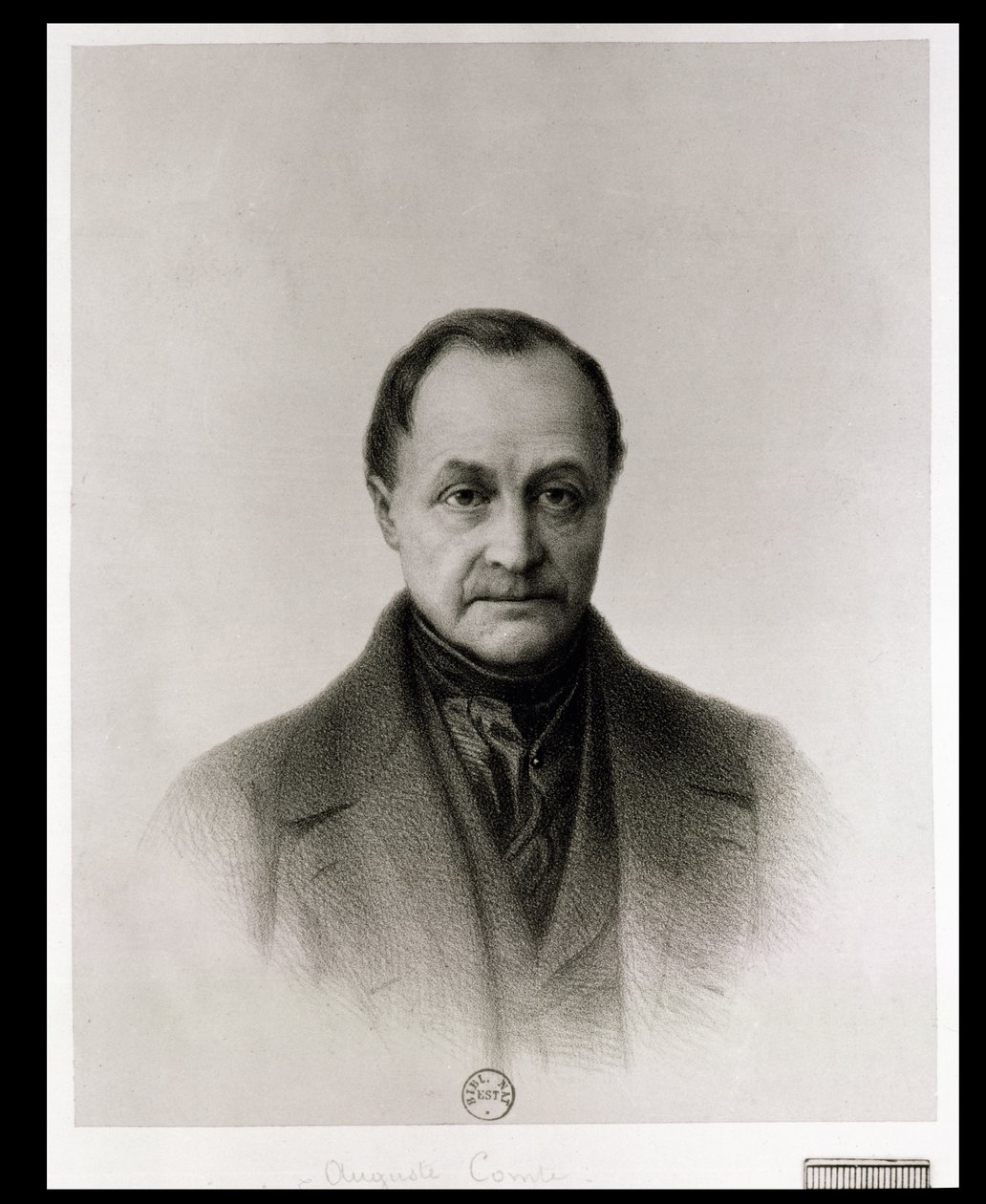 Auguste Comte (1798-1857), Fransız filozof portresi by Tony Toullion