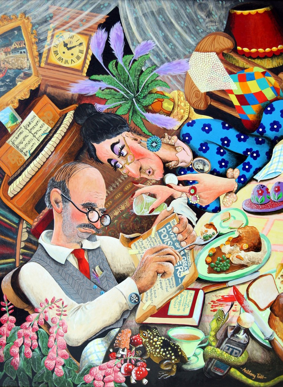 Bay ve Bayan Pugh, karısının ölümünü planlarken, 2005 (panelde akrilik) by Tony Todd