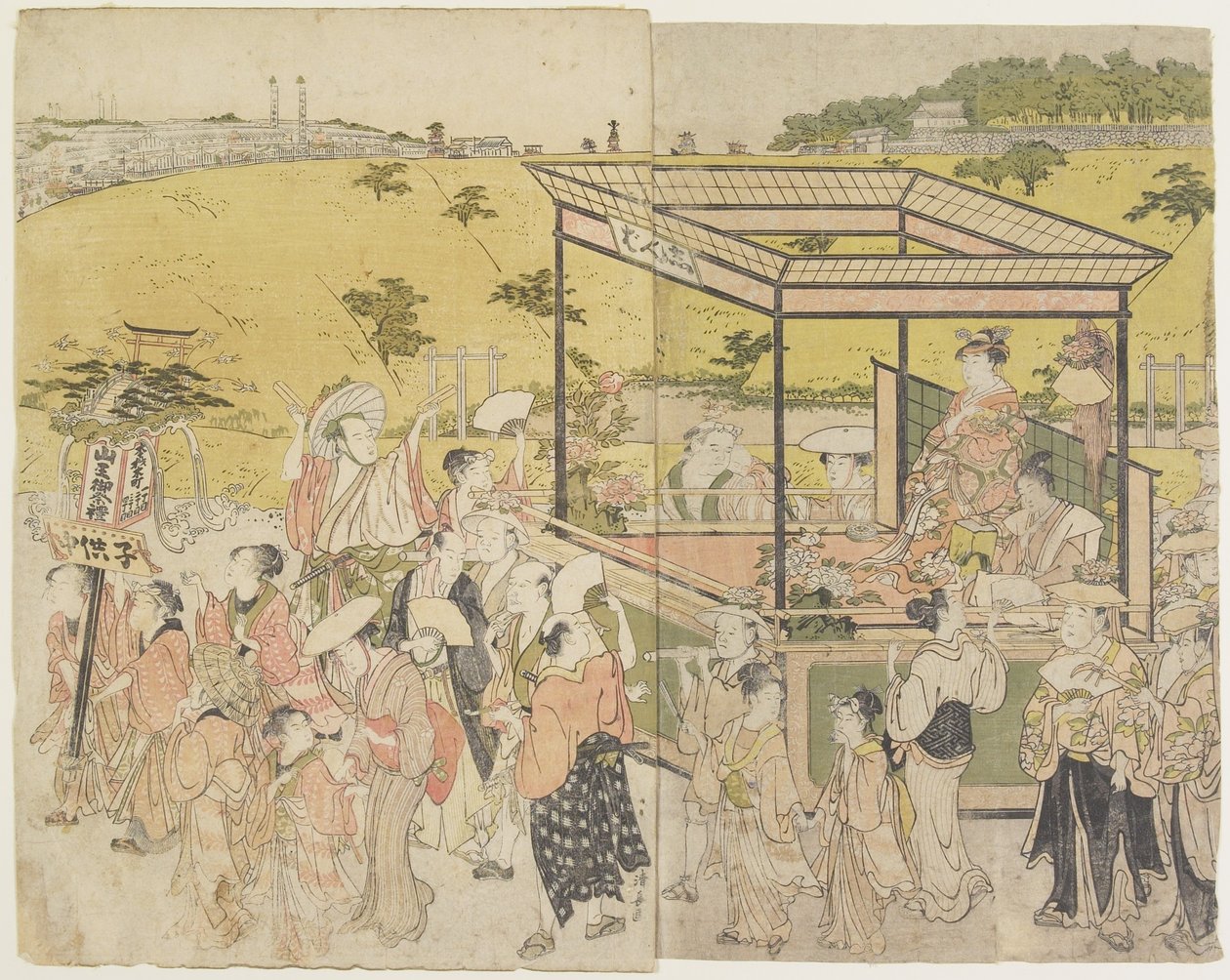 (Sanno_Festival Alayı), 1788 by Torii Kiyonaga