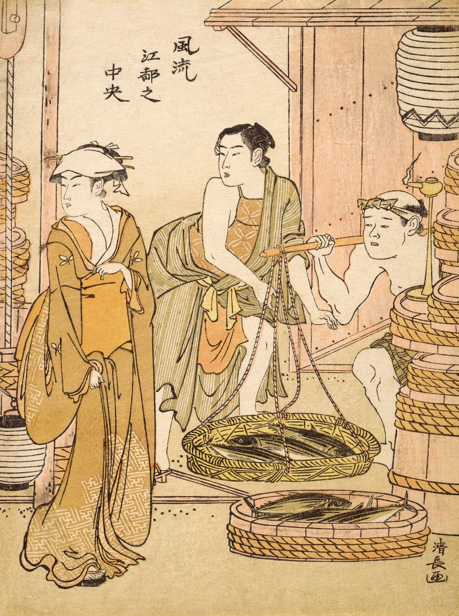Balıkçı, pub.c1780 by Torii Kiyonaga