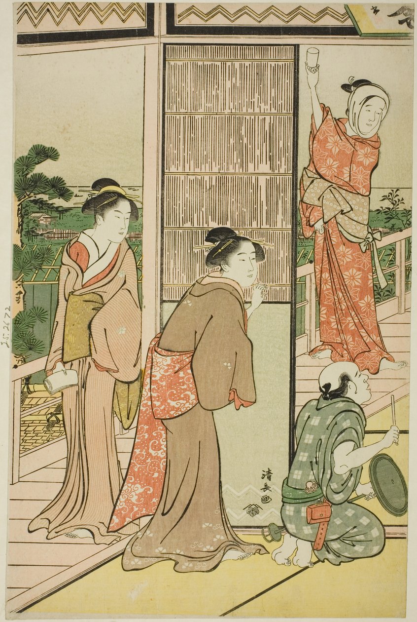 Shinagawa Zevk Bölgesinde Bir Parti by Torii Kiyonaga