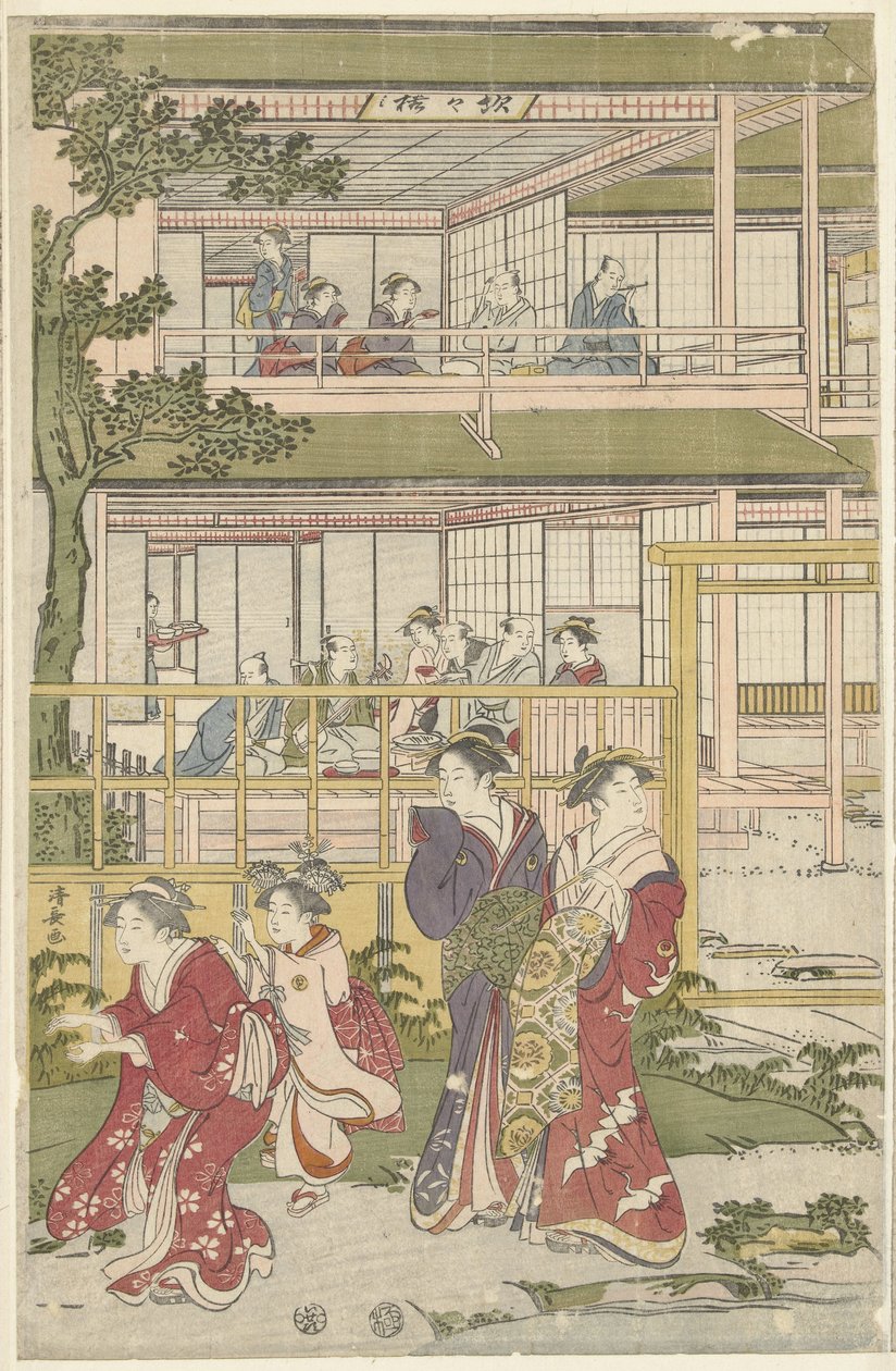 kör adam oynamak by Torii Kiyonaga