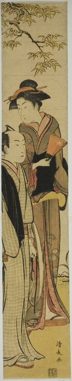 Bir Ağacın Altında Çift by Torii Kiyonaga