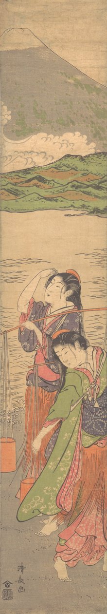 Sahil Bakirelerinin Dansı, 18. yüzyılın sonları. by Torii Kiyonaga