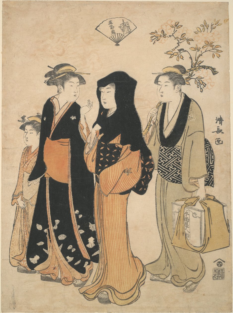 Beş Festivalden Hina Doll Şenliği by Torii Kiyonaga