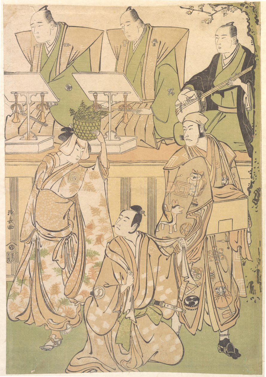 Ichikawa Dan Jurofi fth As Ise Giro üyesi ぢ s aracı Ise s de siyah boyama te St ree kukla t sh. .. .. , sivrisinek. 1788. by Torii Kiyonaga