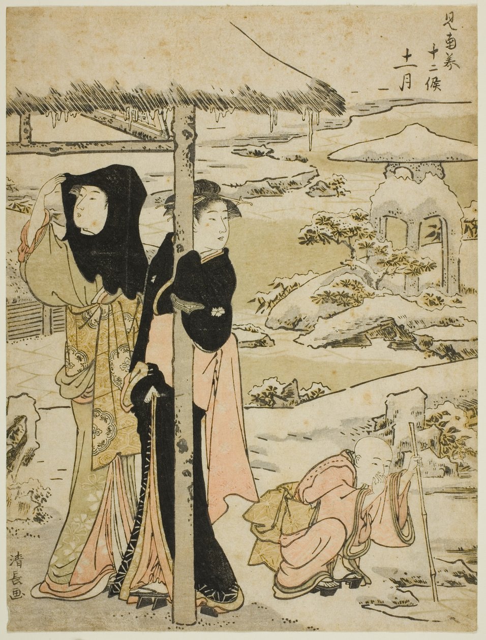 Onbirinci Ay (Juichigatsu), "Güneyde On İki Ay (Minami juni ko)" dizisinden by Torii Kiyonaga