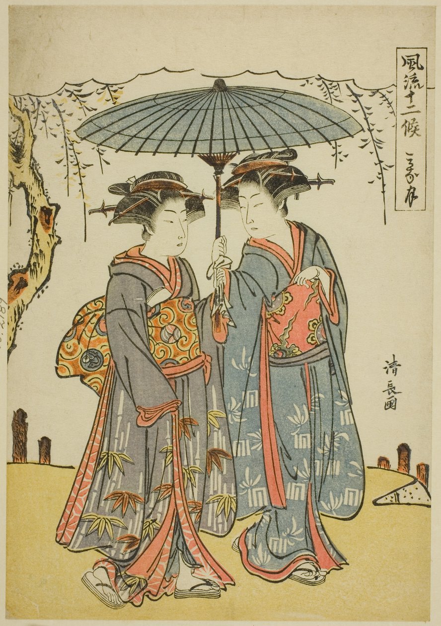 Altıncı Ay (Minatsuki), "Modaya Uygun On İki Ay (Furyu juniko)" serisinden by Torii Kiyonaga