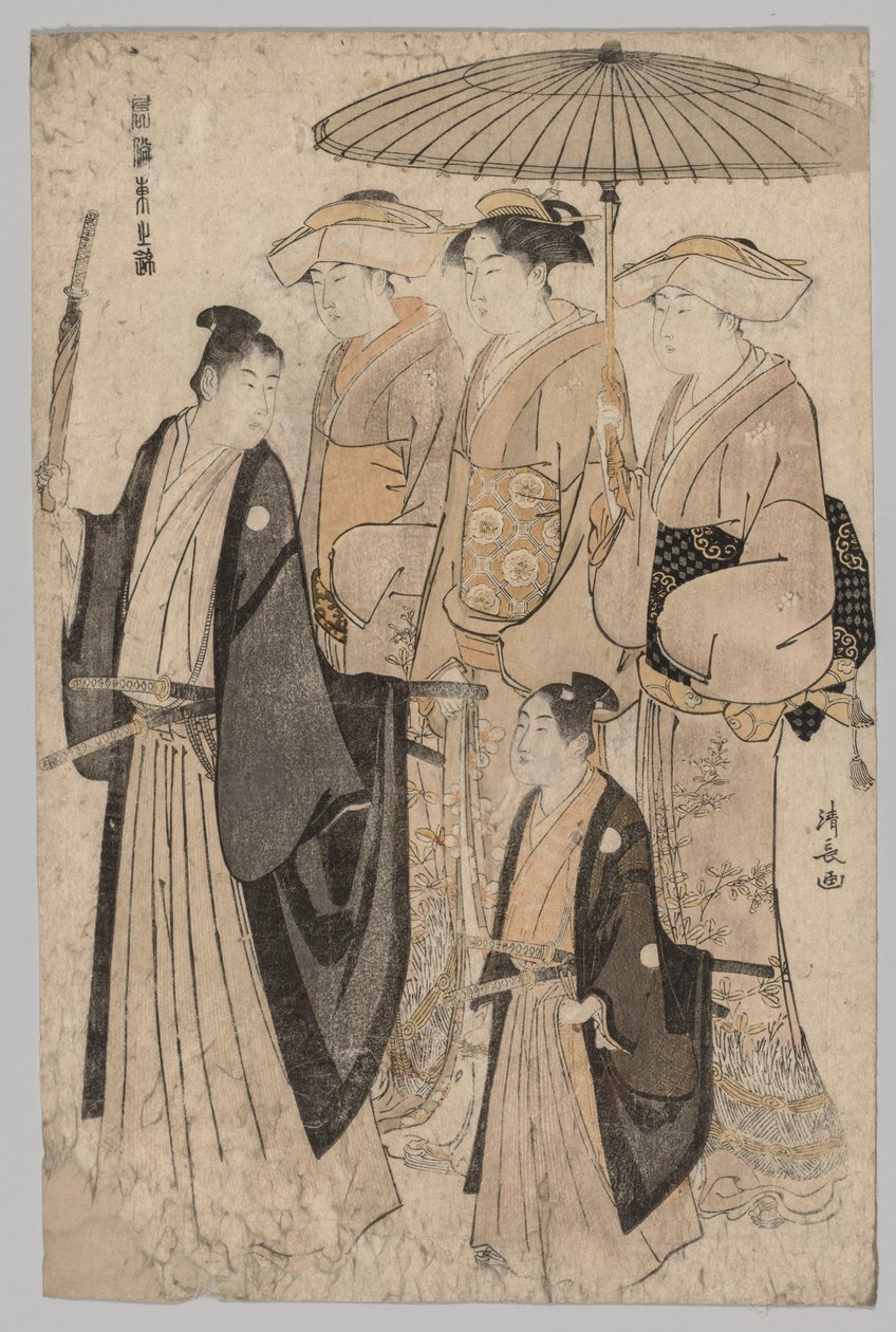 Yoshiwara ve Görevlilerinin Kadını, 1752-1815. by Torii Kiyonaga