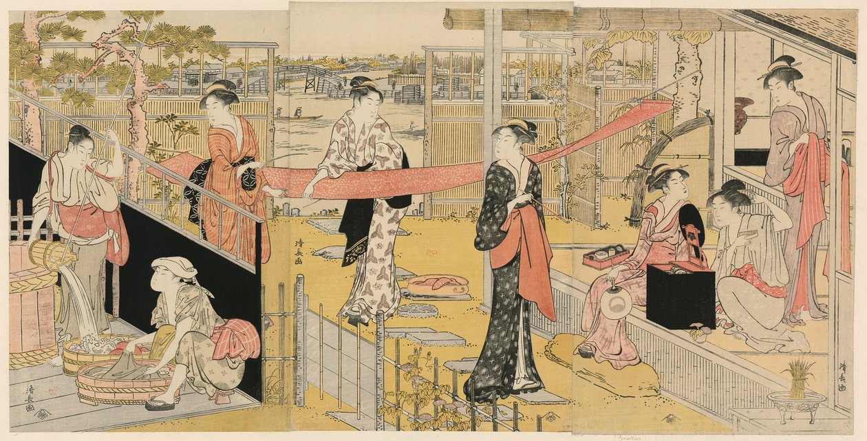 Kadın Yıkama Giysileri by Torii Kiyonaga