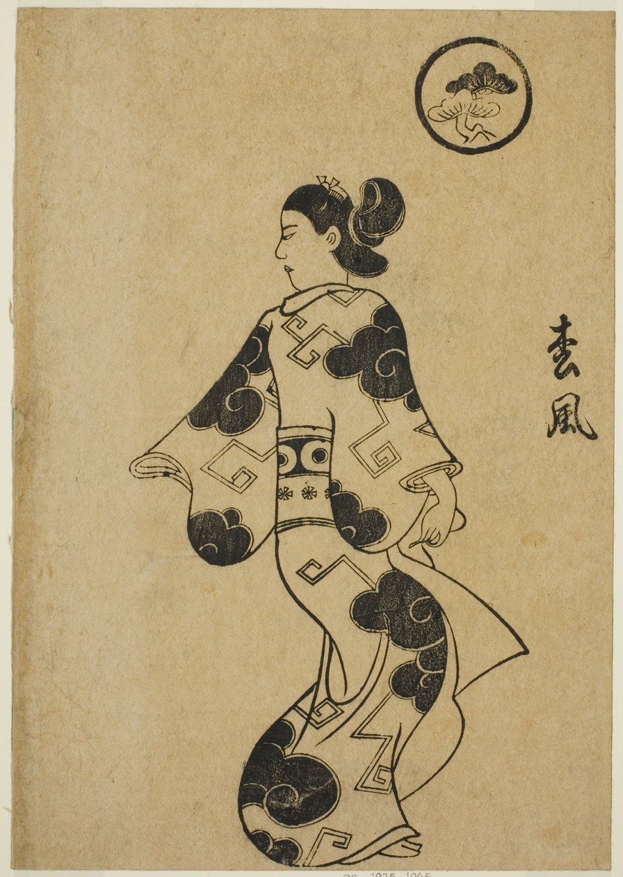 Matsukaze, "Album of Courtesans (Keisei ehon)"dan by Torii Kiyonobu I