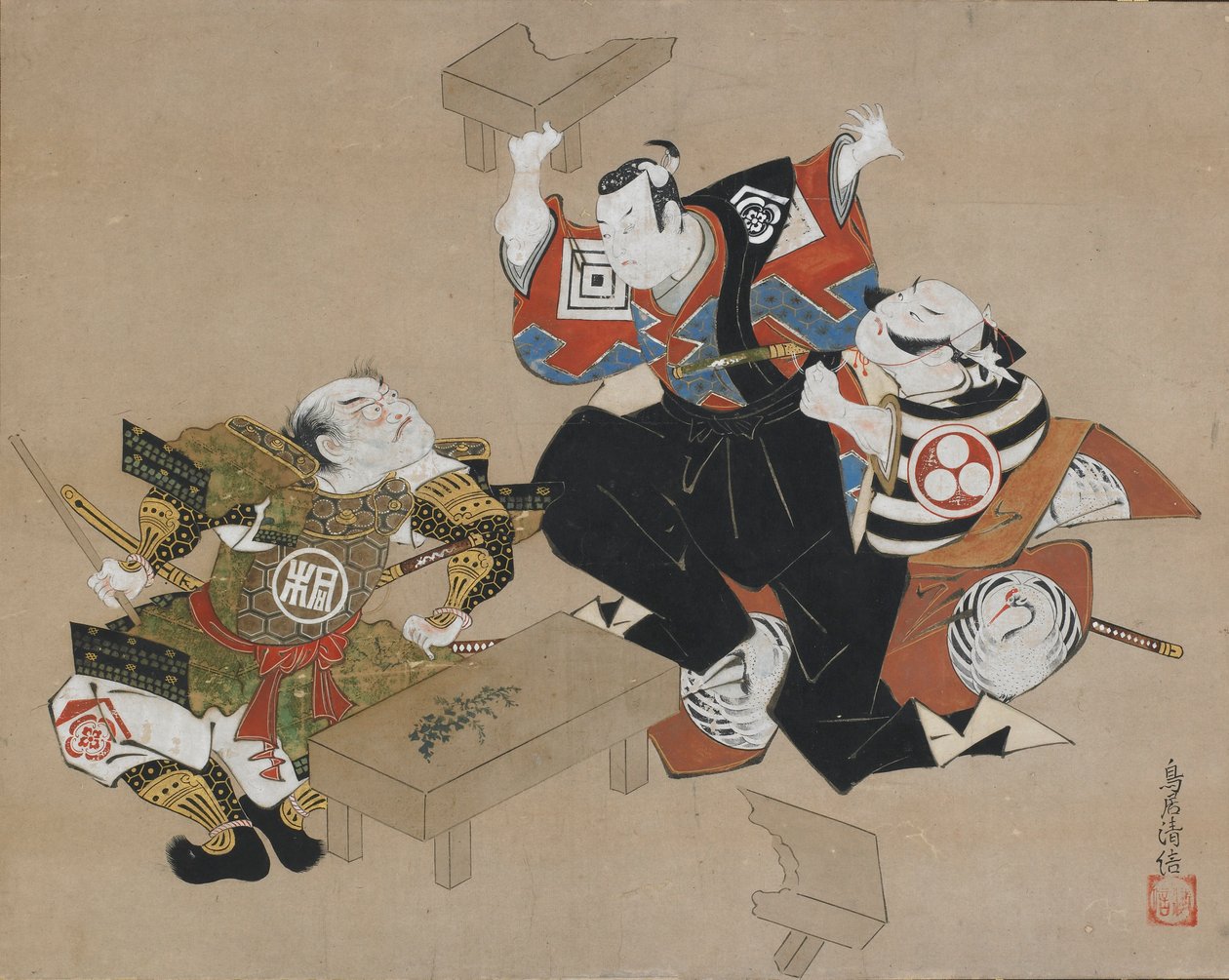 Tee c ve rs Ichikawa Dan Juro İyi A s Ataların d Ogawa olduğu zaman civarında A s Kudo Suketsu, değil mi? 1715. by Torii Kiyonobu I