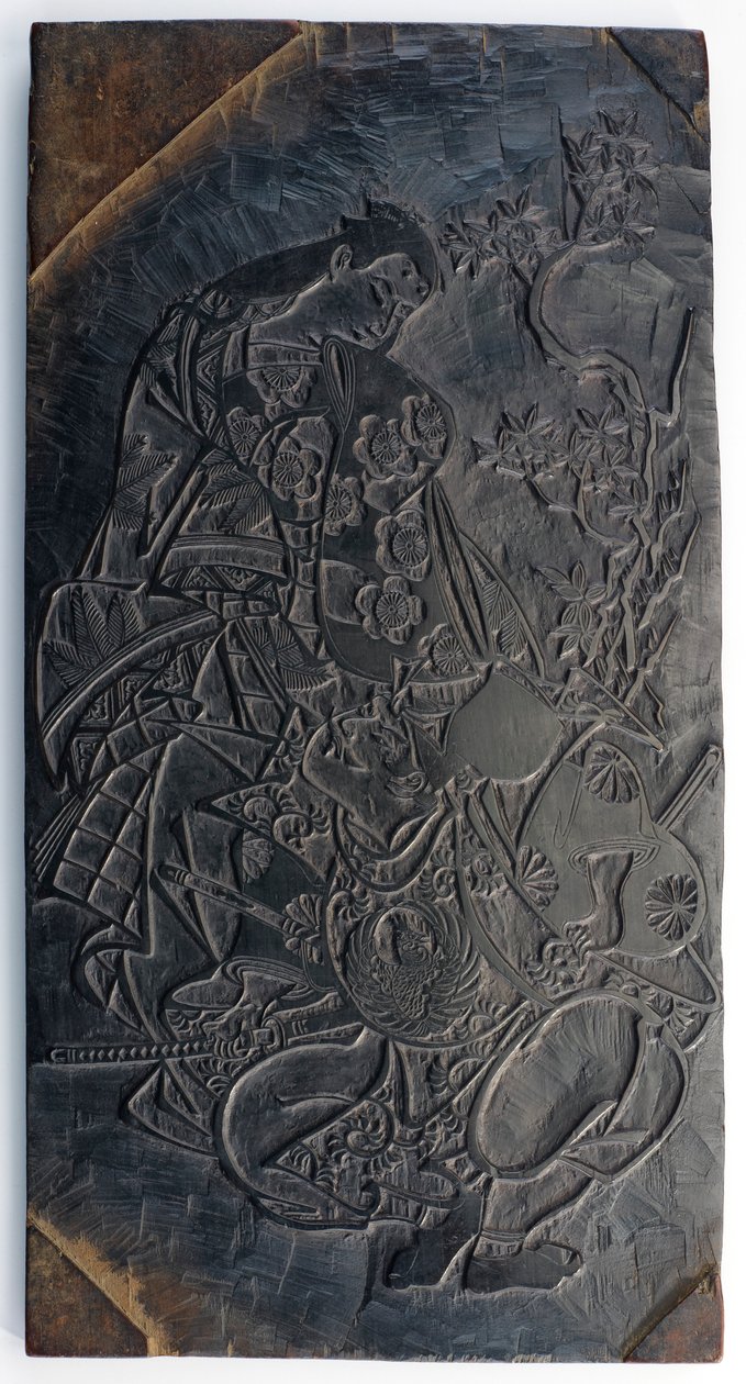 Woodblock, recto: hentbol atan bir Oiran...Edo dönemi, yaklaşık 1685-1729. by Torii Kiyonobu I
