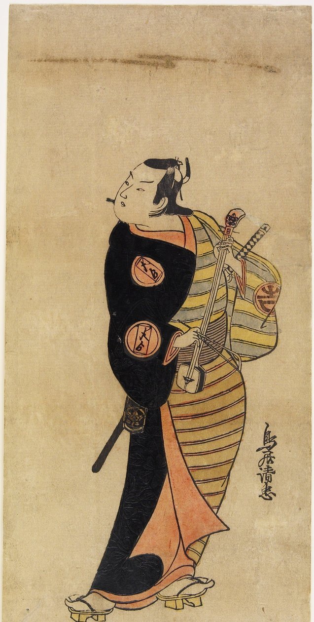 Aktör Ichimura Takenoj? IV, Kichisabur?, 1718 sayfası olarak (el boyaması ahşap baskı) by Torii Kiyotada