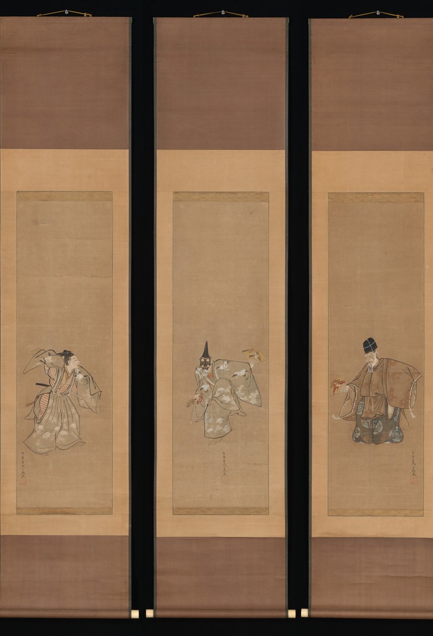 Uğurlu Noh Dansı Okina, ca. 1790-95. by Toriyama Sekien