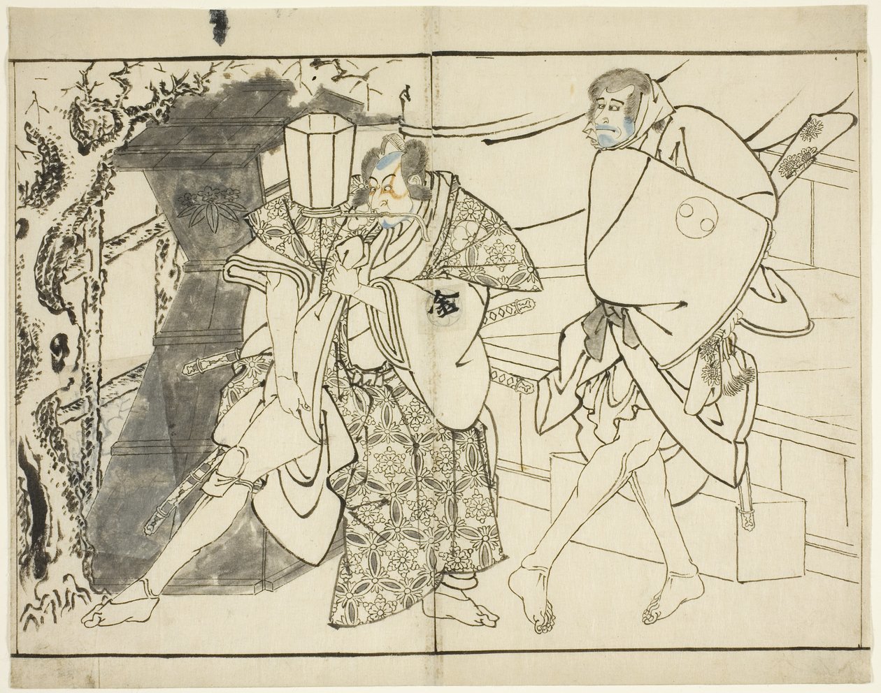The Actors Arashi Ryuzo and Morita Kanya VIII, 1794 by Toshusai Sharaku