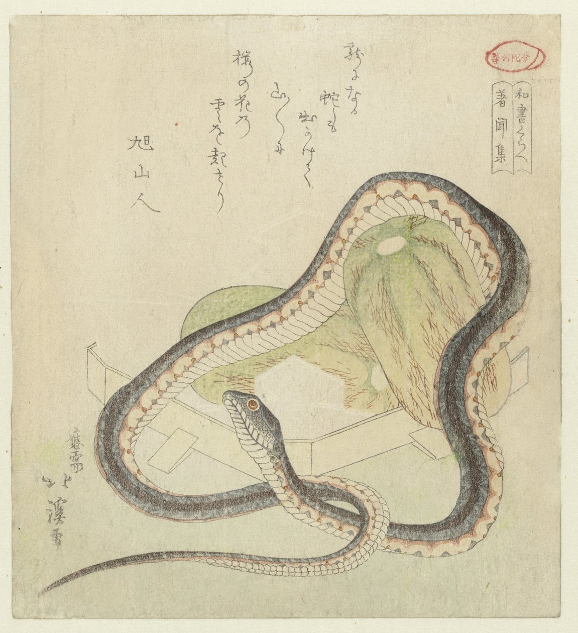 Geçmişte ve günümüzde duyulanların antolojisi Chomonjû (nesne üzerine başlık) Japon yazılarının bir karşılaştırması (dizi başlığı) Washo kurabe (nesne üzerine dizi başlığı) by Totoya Hokkei