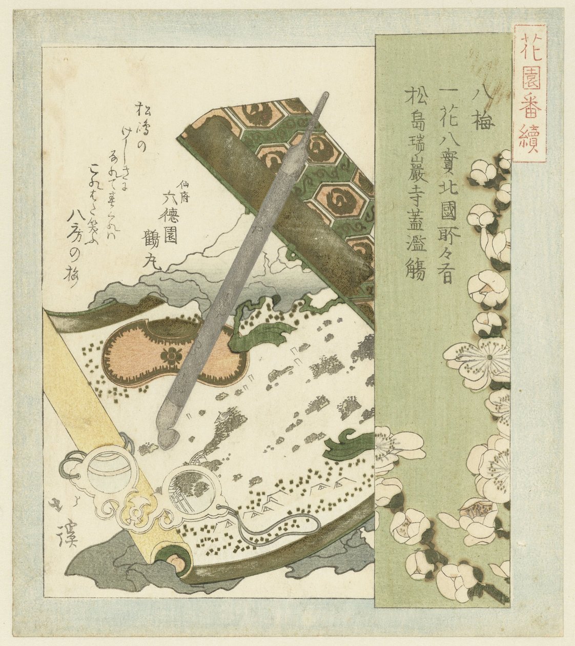 Parşömen Üzerindeki Gözlükler by Totoya Hokkei