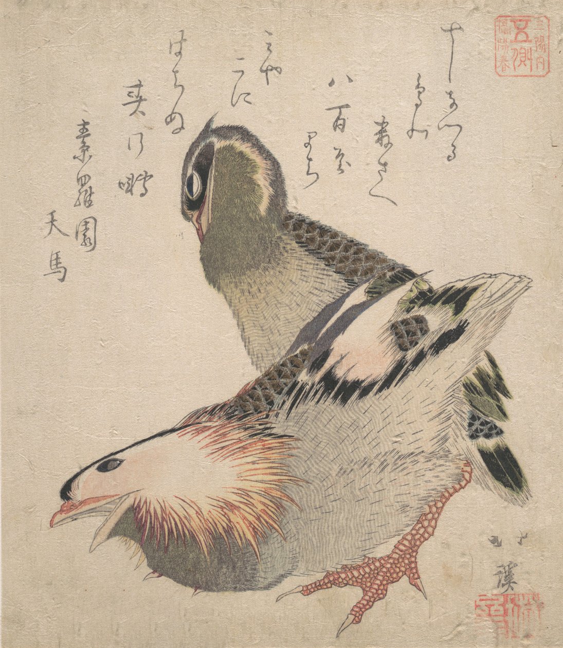 Iki kuş. by Totoya Hokkei